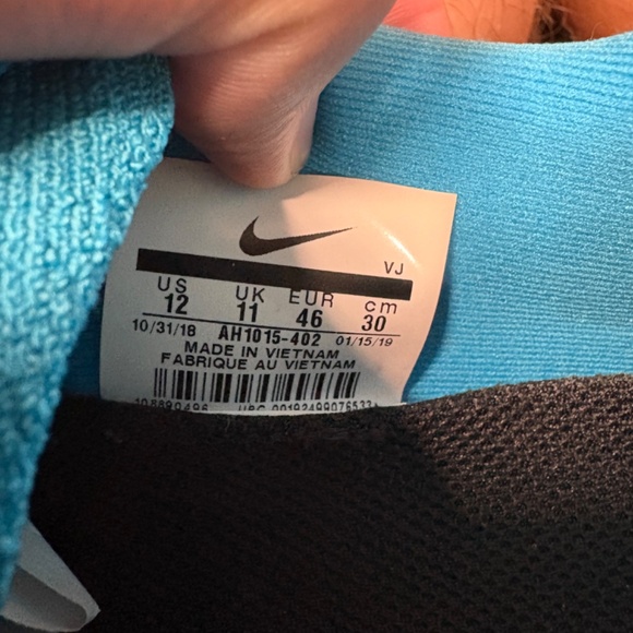 Nike Mens Odyssey React 2 Flyknit Blue Lagoon Running Shoes Sneakers Size 12 - Picture 5 of 6